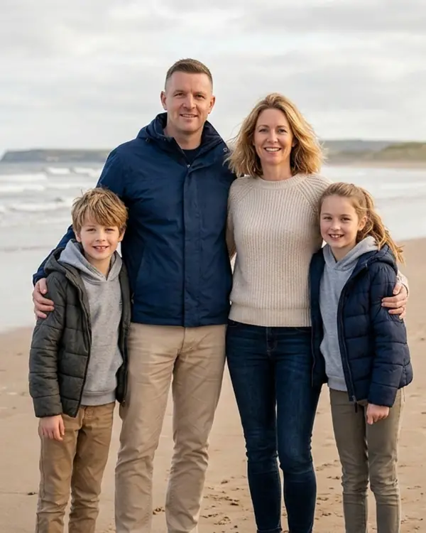 Family protected by income protection insurance